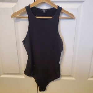 Express Black High-Neck Bodysuit